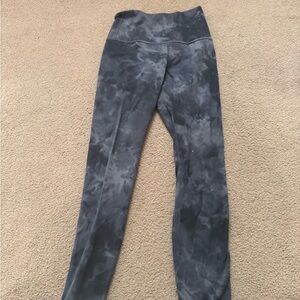 Lululemon Athletica Charcoal Tie-Dye Leggings